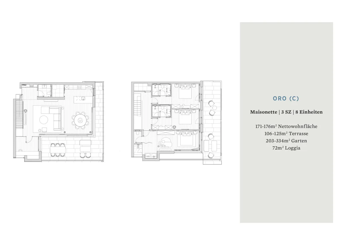Grundriss Falkensteiner Aurora Residences - 4-Zimmer-Maisonettewohnung Oro