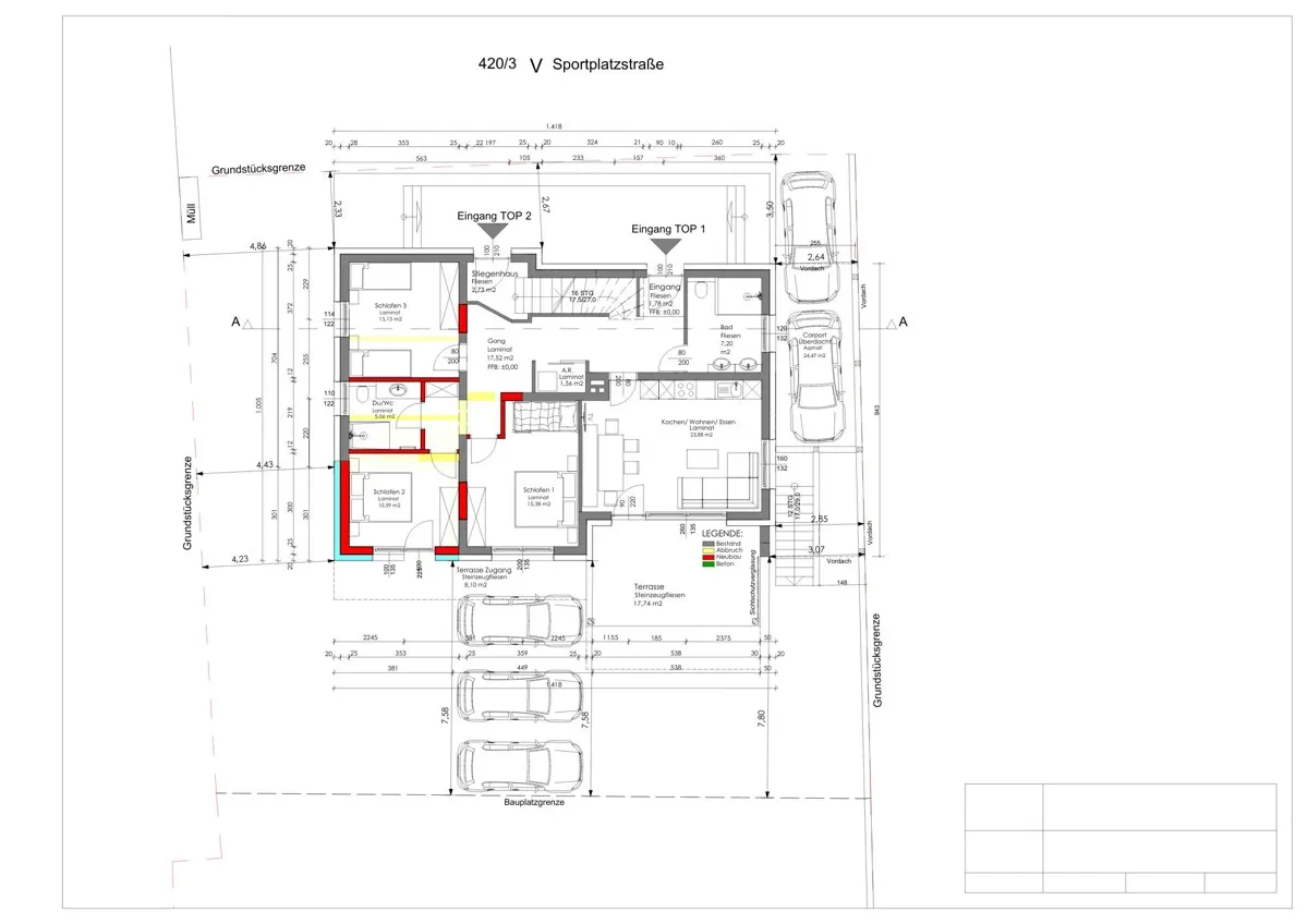 Grundriss Freier Blick, viel Privatsphäre, beste Lage - 4-Zimmer-Wohnung