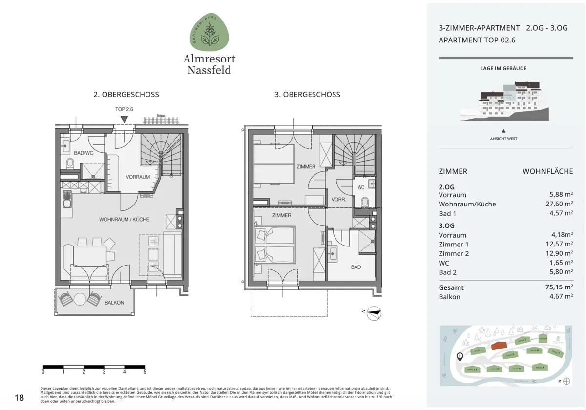 Grundriss Buy-to-Let Almresort Nassfeld - Family Chalet Bergblick