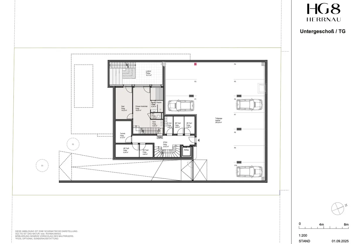 Grundriss Dachgeschoß mit Galerie: Top 5