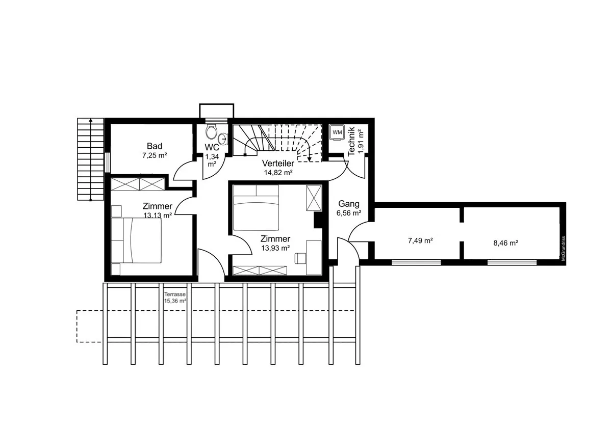 Grundriss Panoramatraum über Linz – Stilvoll saniertes Zuhause in exklusiver Ruhelage