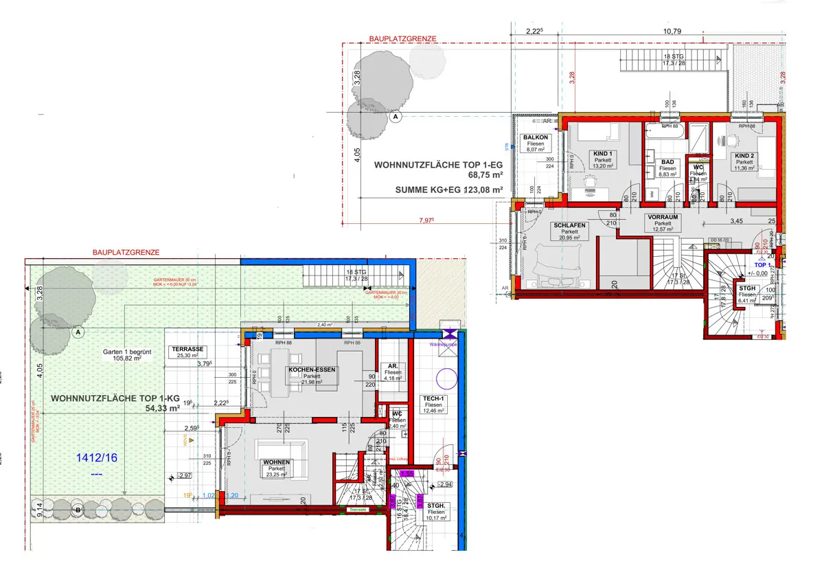 Grundriss Ihr 4-Zimmer Familienrefugium im Haus-im-Haus Ensemble