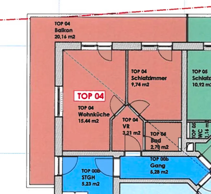 Grundriss Touristische Wohnung im Zentrum von Saalbach