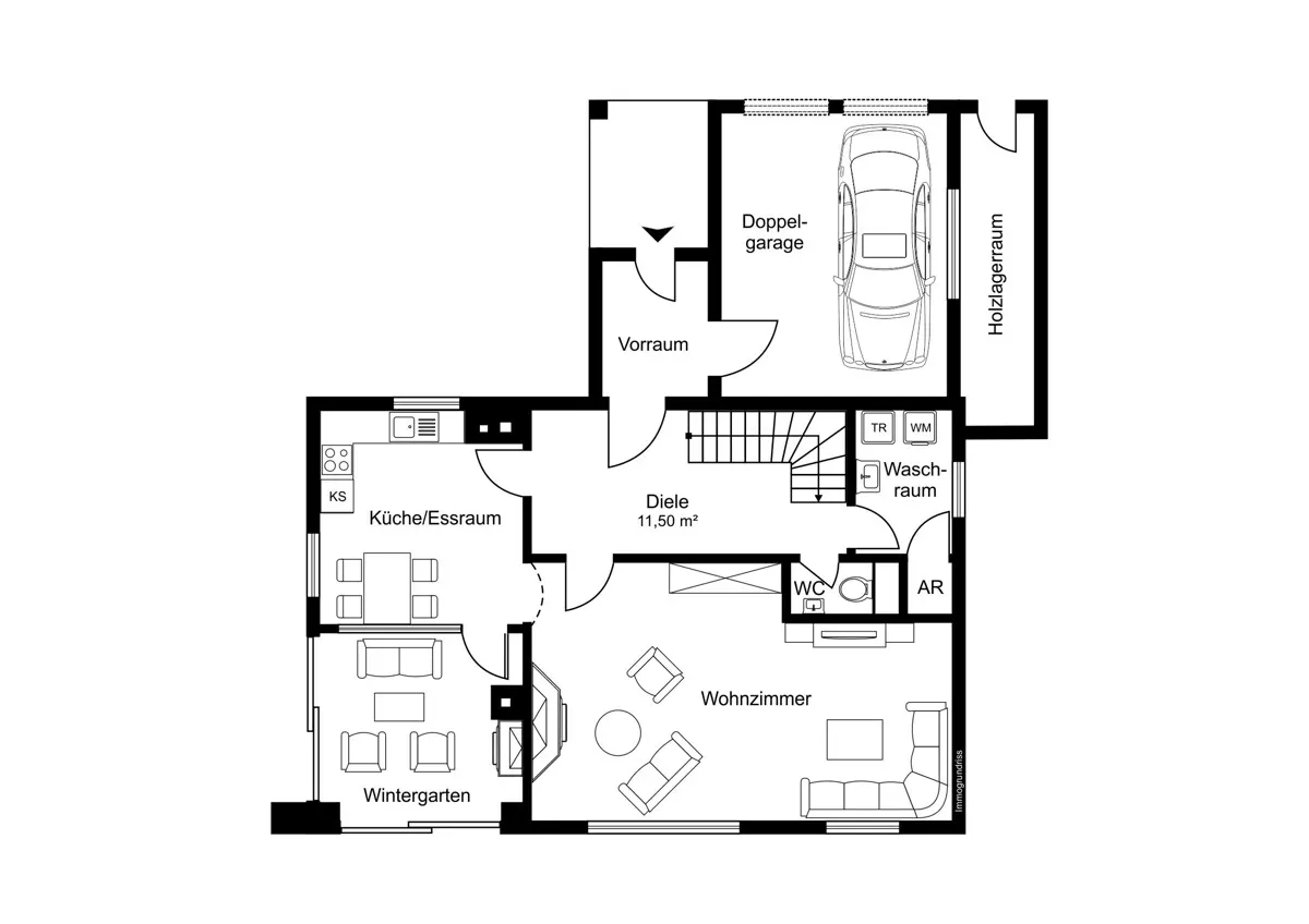 Grundriss Ankommen und bleiben – Familienhaus mit Garten