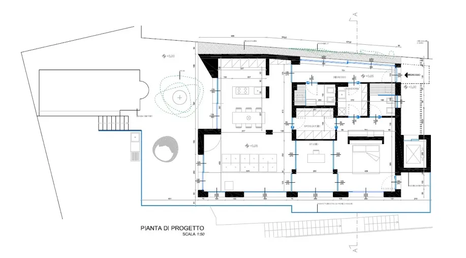 Grundriss Wunderschöne zeitgenössische Villa in Andora - ITA