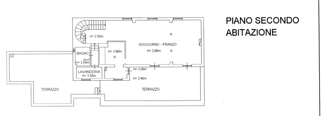 Grundriss Wohnung an der „Riviera dei Fiori" in Imperia