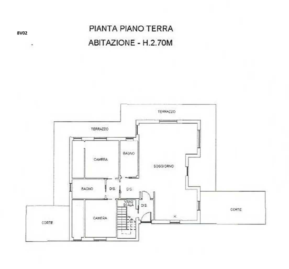 Grundriss Freistehende Villa in Andora im Bezirk Conna