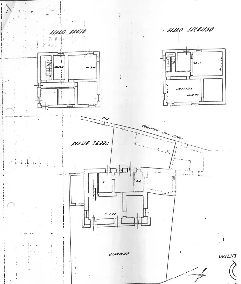 Grundriss Villa mit weitem Blick auf das ligurische Meer in Andora
