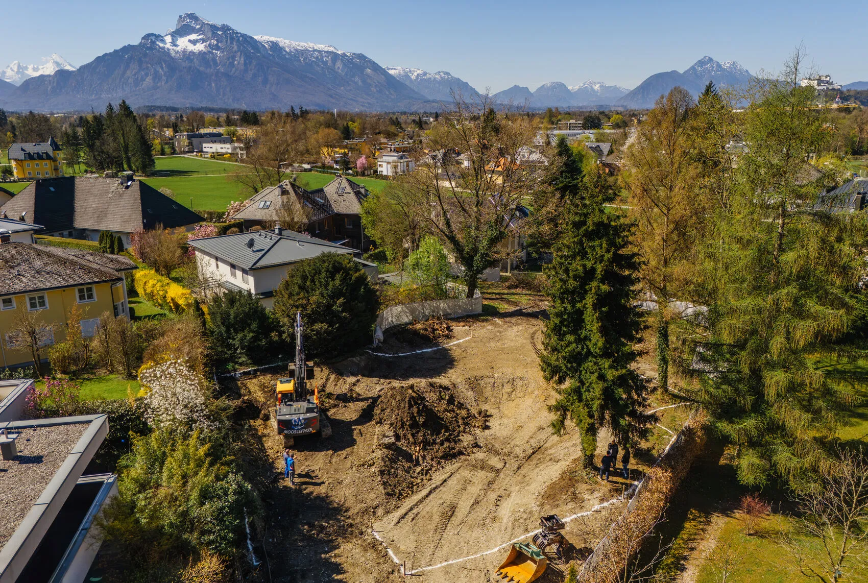 Baufortschritt PALLADIO · Grundstück in Salzburg-Aigen mit Alpenpanorama