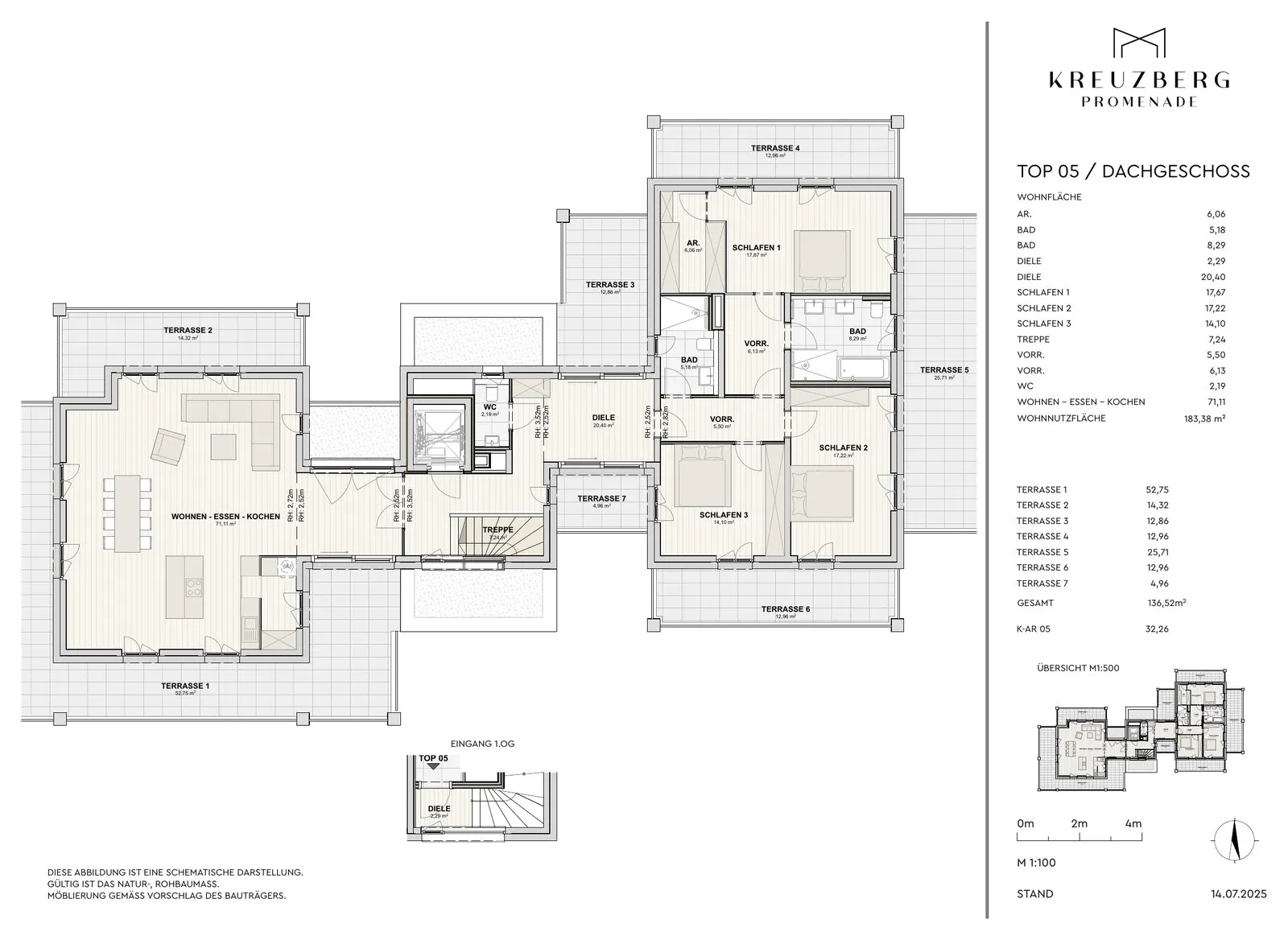 Grundriss Top 5 · Penthouse (verkauft)