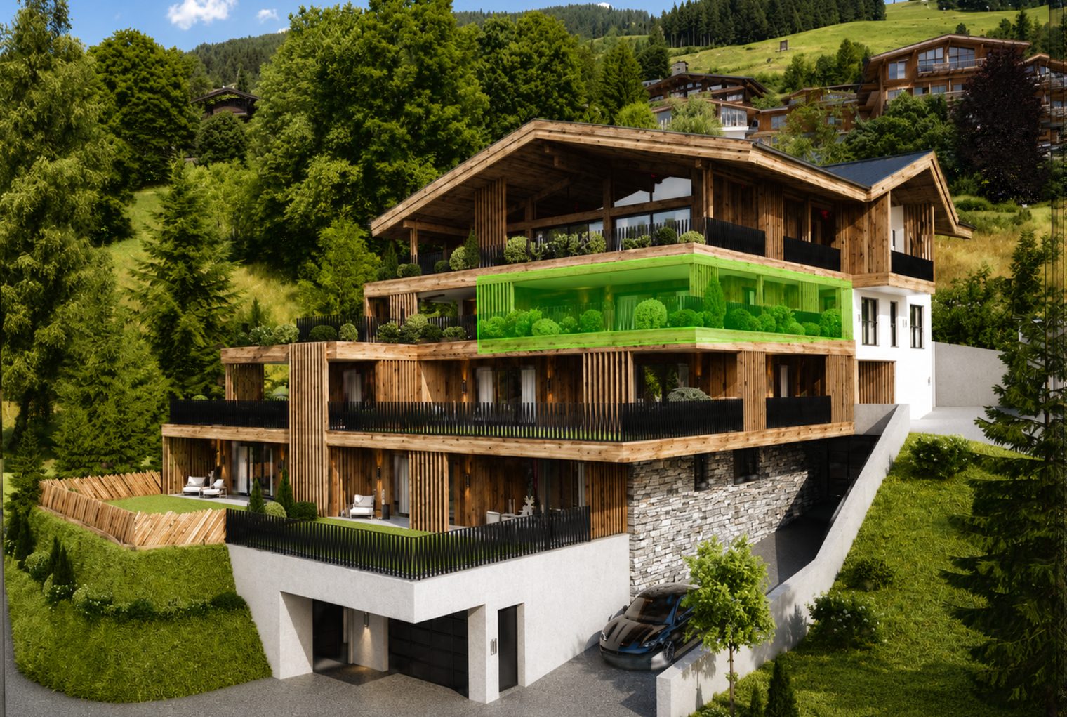 Ski & Panorama Living, Wohnungsübersicht, TOP 6 markiert
